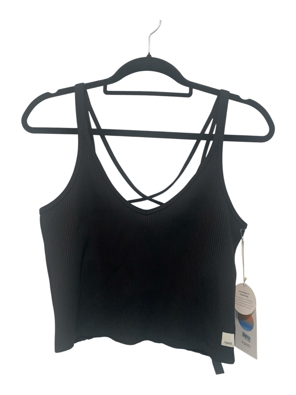 NWT Vuori rib crop tank Size L